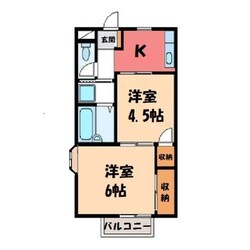 宇都宮駅 バス16分  競輪場前下車：停歩3分 2階の物件間取画像